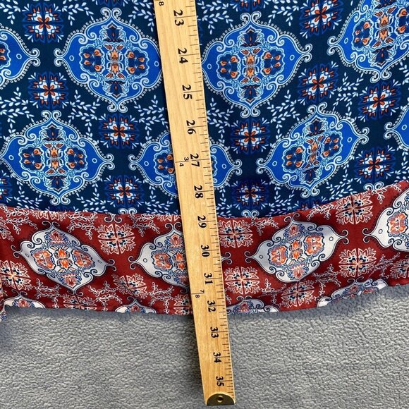 Jealous Tomato Dress Women's Size XLShift Navy Blue Medallion Bell Sleeve Lined - Picture 5 of 12